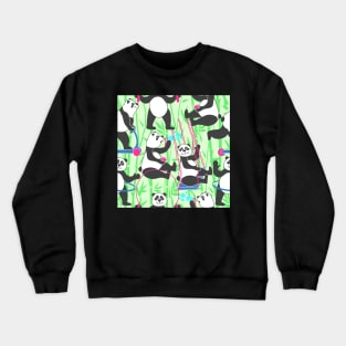 Playful Panda Bears Crewneck Sweatshirt